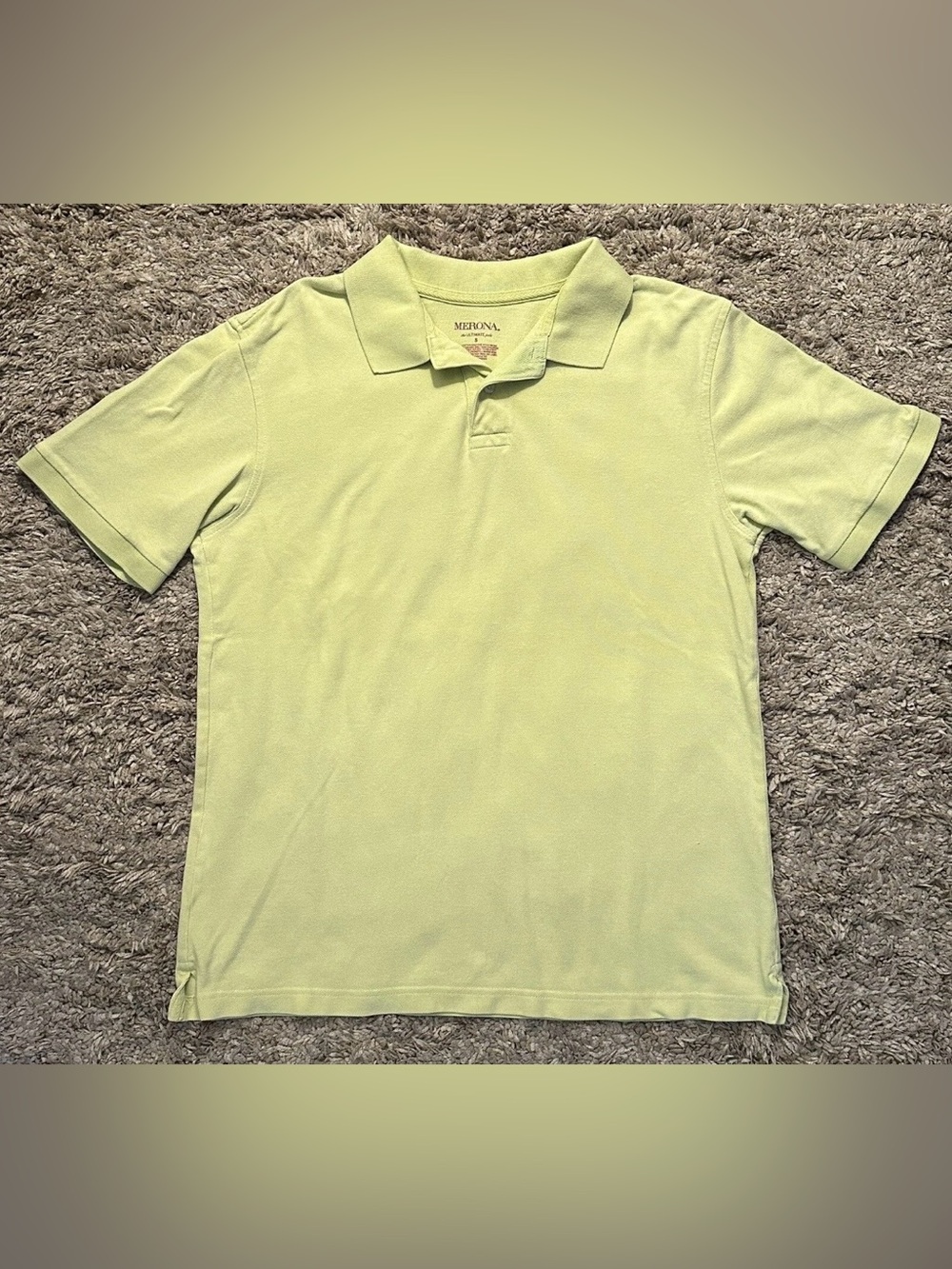 Merona The Ultimate Polo Men’s Size S Light Green Golf Short Sleeve Button Shirt